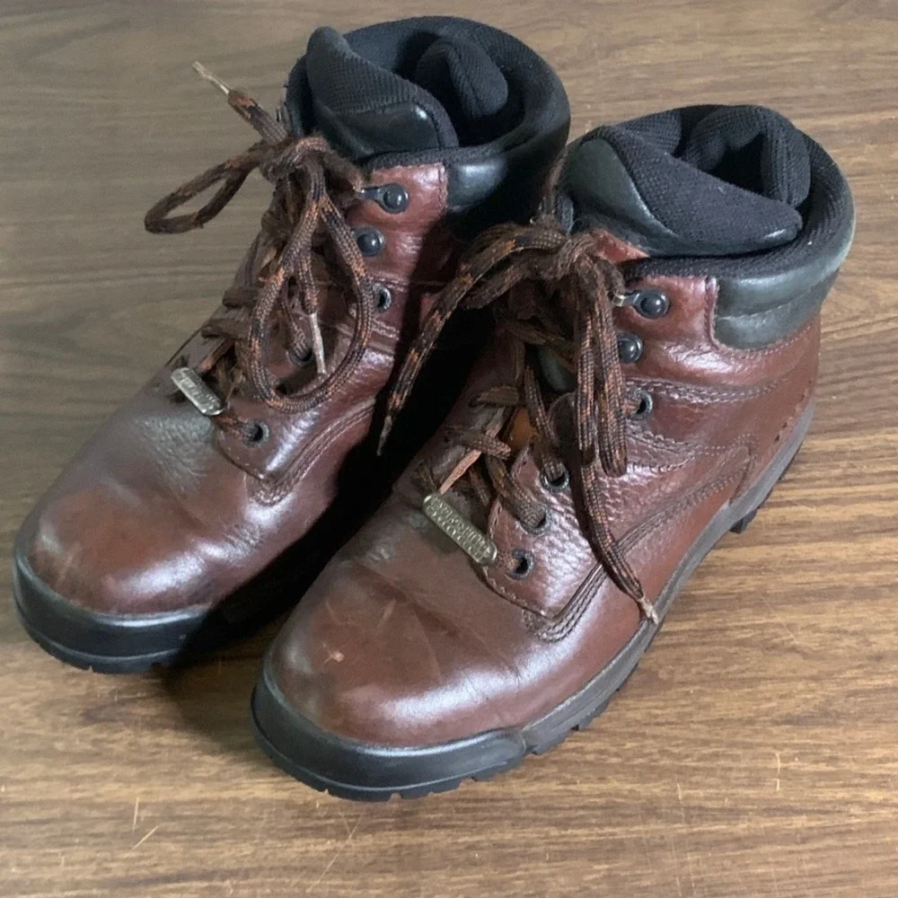 Rockport XCS Hydro-Shield Waterproof Hiking Boots Brown Leather Men 6W Women 7.5